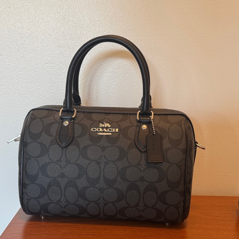 Coach Rowan Satchel Bag New Graphite